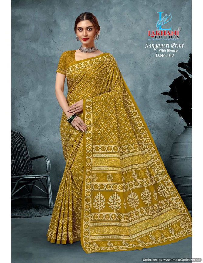 Sanganeri Vol 1 By Lakhani Daily Wear Cotton Sarees Wholesale Online